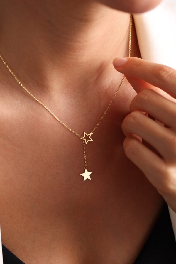 Star Charm Necklace, Tiny Star Necklace, Super Star Necklace, Star Choker, Stars Necklace, Layering Necklace, Gift for her, christmas gift