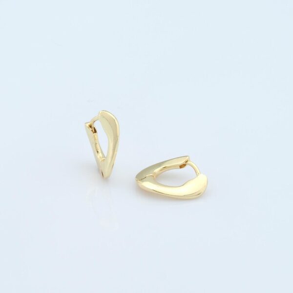 Gold Twist Earrings, 18K Gold Filled Leverback Earrings, Hypoallergenic Earrings, Gifts for Her，16.5x13x3mm - Image 2